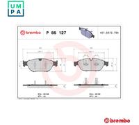Brake pads P 85 127 BREMBO for AUDI A6 C7 A8 D4 A7 Sportback A6 C7 Avant