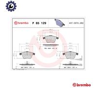 BREMBO P85129 Brake Pad Set Front Fits Audi A3 TT Seat Leon VW Golf Scirocco