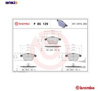 BREMBO P85129 Brake Pad Set Front Fits Audi A3 TT Seat Leon VW Golf Scirocco