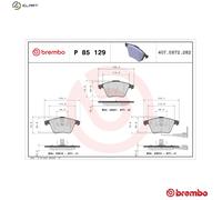 BREMBO P 85 129X Brake pad set