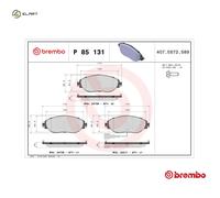 BRAKE PAD SET DISC BRAKE P 85 131X FOR VW CC/PASSAT/SEDAN/GRANDE GOLF/VII 1.0L