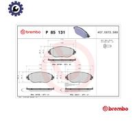 BRAKE PAD SET DISC BRAKE P 85 131X FOR VW CC/PASSAT/SEDAN/GRANDE GOLF/VII 1.0L