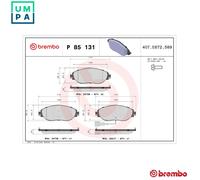BREMBO Brake pad set XTRA LINE incl. wear warning contact P 85 131X Brake pads,Brake pad set, disc brake VW,AUDI,SEAT