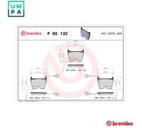 BRAKE PAD SET DISC BRAKE P 85 132 FOR AUDI A4/S4/Convertible BNS 4.2L 8cyl A4