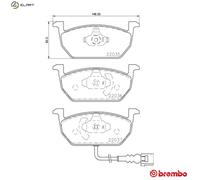 Brembo Brake Pad Set P 85 137X Front for VW SEAT AUDI SKODA