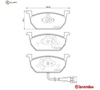 BRAKE PAD SET DISC BRAKE P 85 137X FOR SKODA OCTAVIA/III/Combi VW GOLF/VII 2.0L