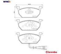 Brembo Brake Pad Set P 85 137X Front for VW SEAT AUDI SKODA