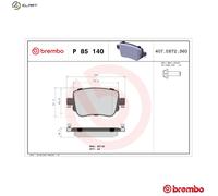 BREMBO P 85 140 Brake pad set