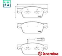 BRAKE PAD SET DISC BRAKE P 85 141 FOR VW CALIFORNIA/T5/Camper/T6 TRANSPORTER