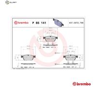 BRAKE PAD SET DISC BRAKE P 85 141 FOR VW CARAVELLE/KOMBI/Bus/TRANSPORTER/Mk 2.0L