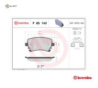 BRAKE PAD SET DISC BRAKE P 85 143 FOR AUDI A6/S6 BENTLEY BUH 5.0L 10cyl A6 4.0L