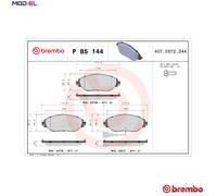 Brake Pads Set fits VW PASSAT 3G5 Front 1.4 1.8 2.0 2.0D 2014 on Brembo Quality