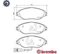 BREMBO Brake pad set XTRA LINE incl. wear warning contact P 85 144X Brake pads,Brake pad set, disc brake VW,AUDI,SKODA