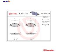 BREMBO Brake Pad Set Front With Brake Caliper Screws Fits Audi A6 Allroad A7 Q5