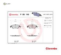 BRAKE PAD SET DISC BRAKE P 85 145 FOR AUDI Q5/SUV A6/S6/Allroad A7/Sportback A6