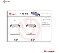 BREMBO Brake Pad Set Front With Brake Caliper Screws Fits Audi A6 Allroad A7 Q5