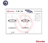 BREMBO Brake Pad Set Front With Brake Caliper Screws Fits Audi A6 Allroad A7 Q5