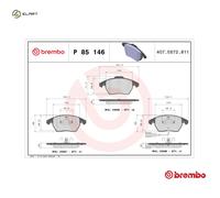 BRAKE PAD SET DISC BRAKE P 85 146 FOR SKODA SUPERB/II OCTAVIA/Combi LAURA VW