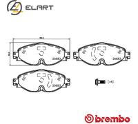 BRAKE PAD SET DISC BRAKE P 85 147 FOR VW CADDY/ALLTRACK/Box/Body/MPV/Camper/IV