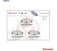 BRAKE PAD SET DISC BRAKE P 85 147 FOR VW GOLF/VII JETTA/SportWagon SEAT 2.0L