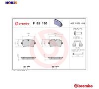BREMBO P 85 150X Brake pad set