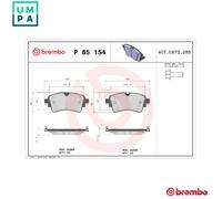 Brembo Xtra Brake Pad Set P85154X Rear Axle - High Quality - Free Shipping