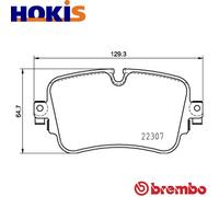 BREMBO P85161 Brake Pad Set Rear Fits Audi A6 Allroad A7 A8 e-Tron Q7 Q8 VW
