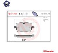 BREMBO P 85 161 Brake pad set