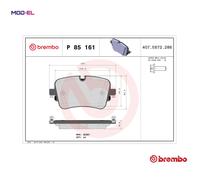 BREMBO P 85 161 Brake pad set