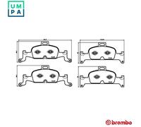Brake pads P 85 164X BREMBO for AUDI A4 B9 A4 B9 Avant A4 Allroad B9 A5 Q5 A6 C8
