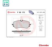 BRAKE PAD SET DISC BRAKE P 85 172 FOR VW GRAND/CALIFORNIA/Camper CRAFTER/Bus