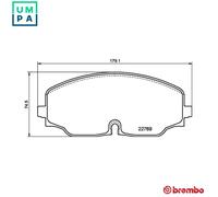 BREMBO P 85 176 Brake pad set