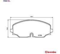 BREMBO P 85 176 Brake pad set