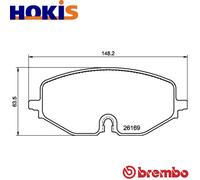 Brake pads P 85 182X BREMBO for VW SKODA AUDI SEAT CUPRA FORD