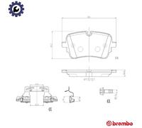 Brembo Brake Pad Set P85190 - Rear Disc Brake for TRW System - Fits Audi & VW