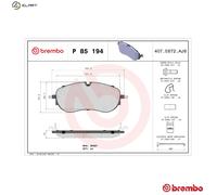 BREMBO P 85 194 Brake pad set