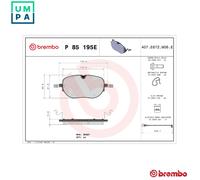 BRAKE PAD SET DISC BRAKE P 85 195E FOR VW CUPRA