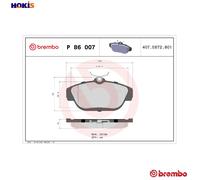 BRAKE PAD SET DISC BRAKE P 86 007 FOR VOLVO B6304GS/6304FS 2.9L 6cyl V90