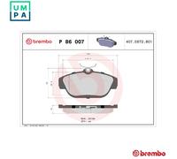 Brembo Brake Pad Set P 86 007 - Front for Volvo 740/760/940/960 (90-96)
