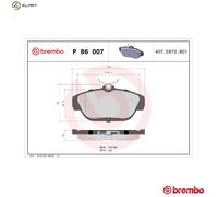 Brembo Brake Pad Set P 86 007 - Front for Volvo 740/760/940/960 (90-96)
