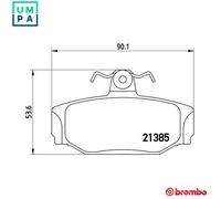 Brembo Brake Pad Set P 86 009 – Rear, Fits Volvo 740/760/780/940/960/V70/S70/S90/V90