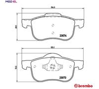 Brake Pads Set fits VOLVO S80 Mk1 3.0 Front 01 to 06 Brembo 272401 2724010 New