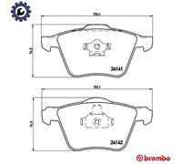 BREMBO P 86 018 Brake pad set