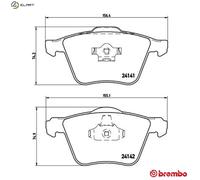 BREMBO P 86 018 Brake pad set
