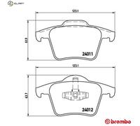 Brake pads P 86 019 BREMBO for VOLVO XC90 I
