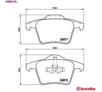 BRAKE PAD SET DISC BRAKE P 86 019 FOR VOLVO ASIA C583Q 2.5L 5cyl XC CLASSIC 2.4L