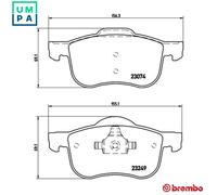 BREMBO P 86 020 Brake pad set