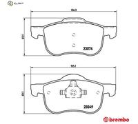 BREMBO P 86 020 Brake pad set