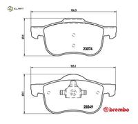 BREMBO P 86 020 Brake pad set