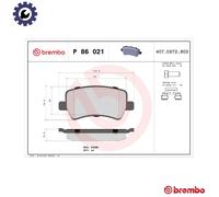 Brembo Xtra Rear Brake Pad Set fits Land Rover Range Rover Evoque Volvo